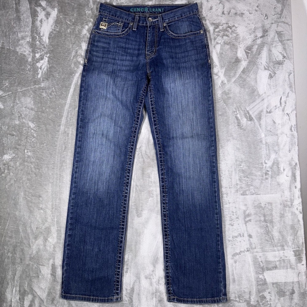 CINCH GRANT Men's Relaxed Fit Bootcut Denim Jeans 31x36 Cowboy Western Classic